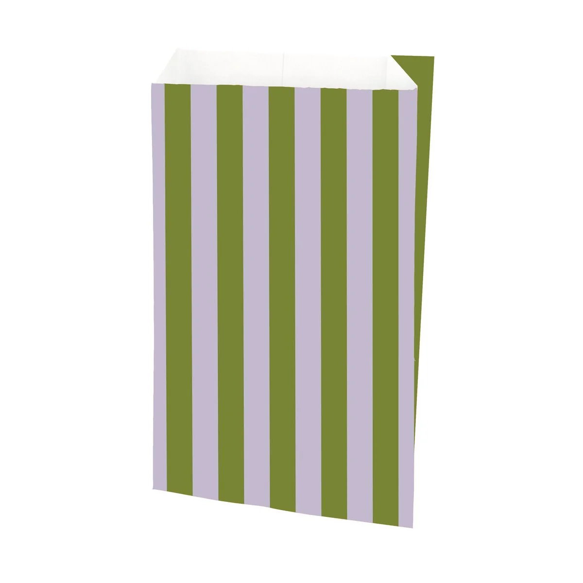 Pochette cadeau kraft rayures violet/vert 18x6x35cm 60g/m², paquet de 250 - Pochettes cadeaux à motifs