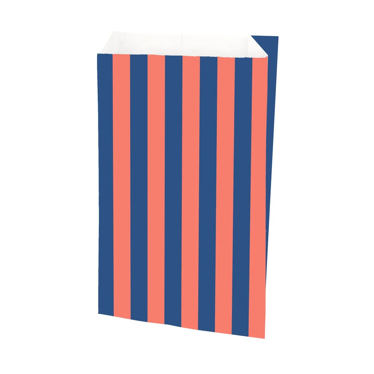 Pochette cadeau kraft rayures bleu/rose 18x6x35cm 60g/m², paquet de 250 - Pochettes cadeaux à motifs