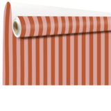 Papier cadeau kraft à rayures terracotta / rose – Papier cadeau pro - Rouleau de 70 cm x 50 m - Papiers cadeaux kraft à motifs