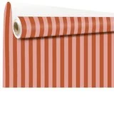Papier cadeau kraft à rayures terracotta / rose – Papier cadeau pro - Rouleau de 70 cm x 50 m - Papiers cadeaux kraft à motifs