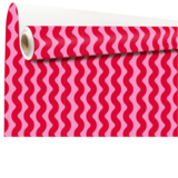 Papier cadeau kraft à rayures wavy rose / fuchsia – Papier cadeau pro - Rouleau de 70 cm x 50 m