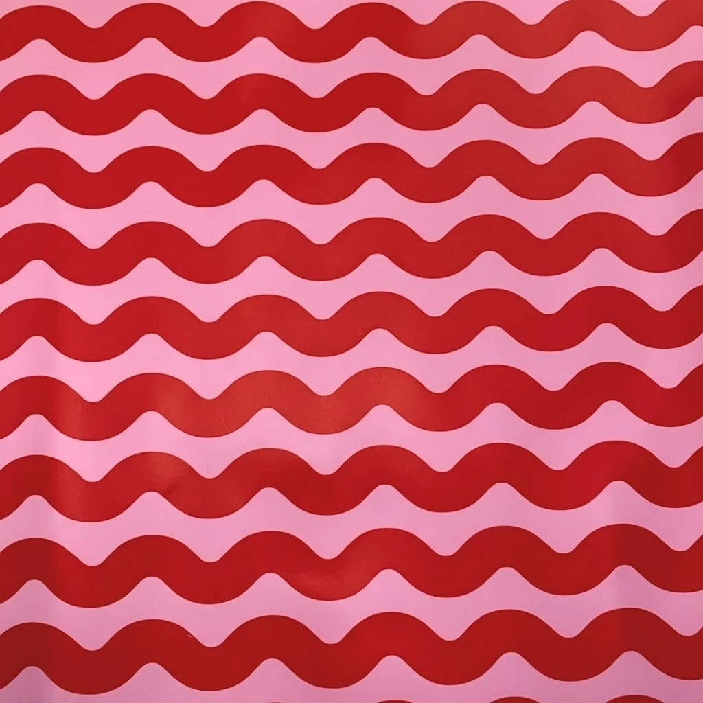 Papier cadeau kraft à rayures wavy rose / fuchsia – Papier cadeau pro - Rouleau de 70 cm x 50 m - Papiers cadeaux kraft à motifs