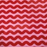 Papier cadeau kraft à rayures wavy rose / fuchsia – Papier cadeau pro - Rouleau de 70 cm x 50 m - Papiers cadeaux kraft à motifs