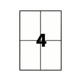 Étiquette adhésive blanche multi-usages A6 105 x 148 mm – Étiquette à imprimer – Boîte de 400 - Étiquettes adhésives neutres