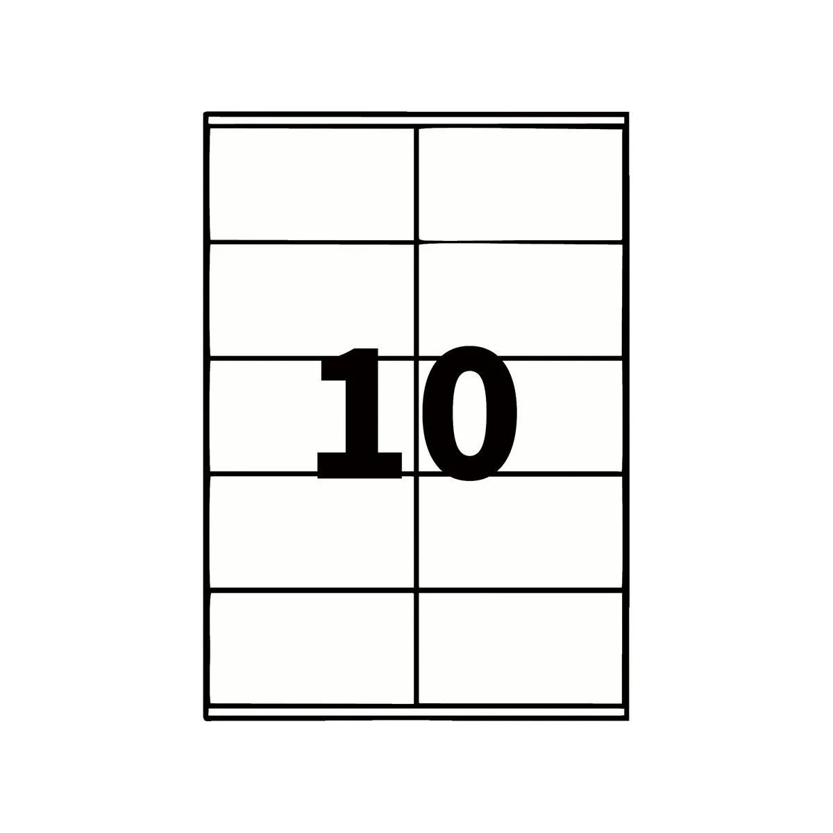 Étiquette adhésive blanche multi-usages 105 x 57 mm – Étiquette à imprimer – Boîte de 1000 - Étiquettes adhésives neutres