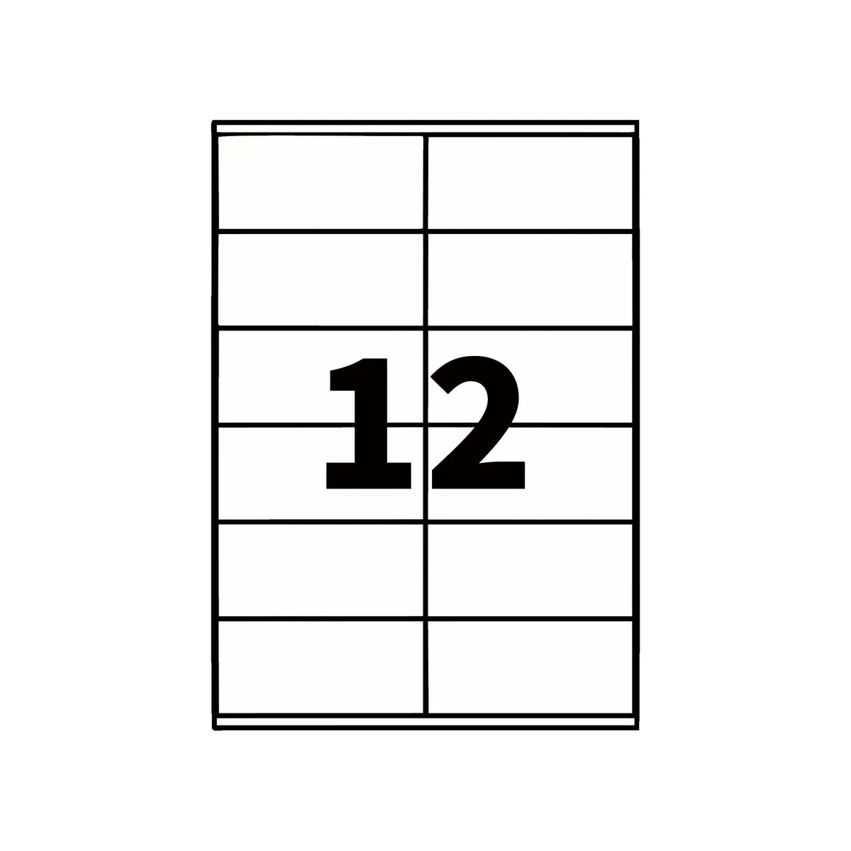 Étiquette adhésive blanche multi-usages 105 x 48 mm – Étiquette à imprimer – Boîte de 1200 - Étiquettes adhésives neutres