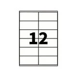 Étiquette adhésive blanche multi-usages 105 x 48 mm – Étiquette à imprimer – Boîte de 1200 - Étiquettes adhésives neutres