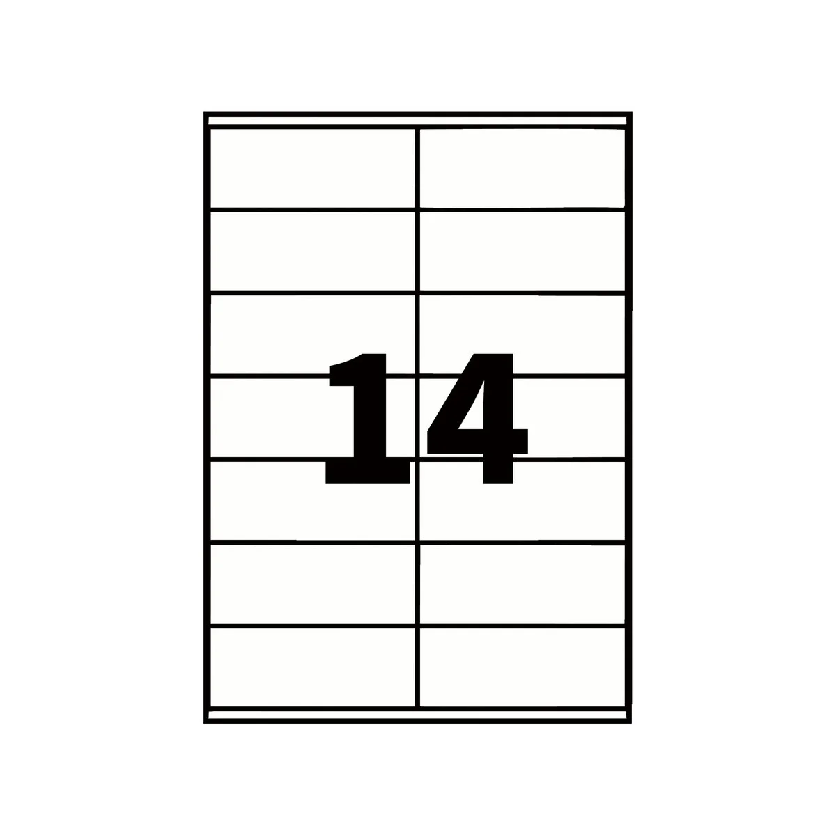 Étiquette adhésive blanche multi-usages 105 x 39 mm – Étiquette à imprimer – Boîte de 1400 - Étiquettes adhésives neutres