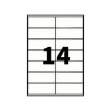 Étiquette adhésive blanche multi-usages 105 x 39 mm – Étiquette à imprimer – Boîte de 1400 - Étiquettes adhésives neutres