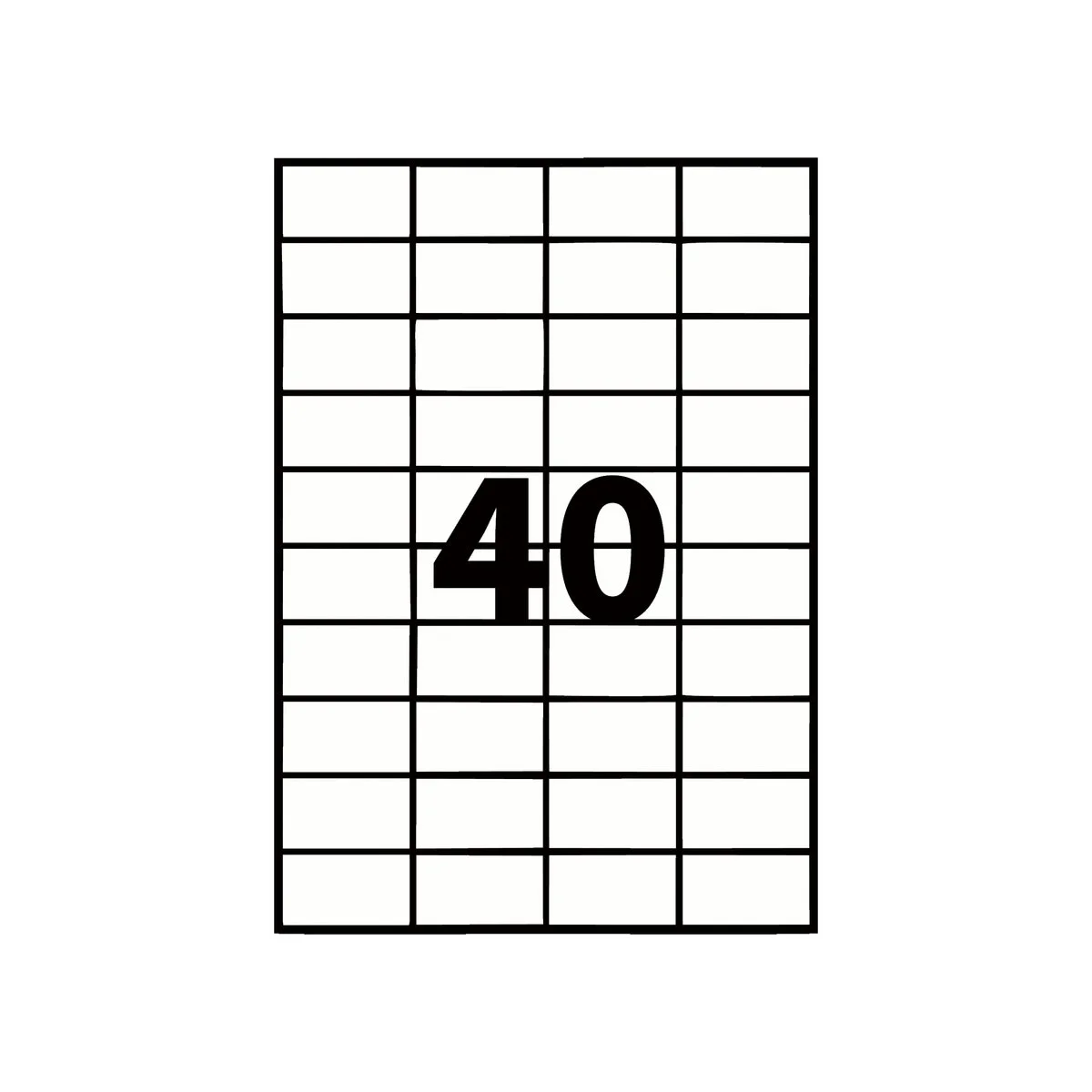 Étiquette adhésive blanche multi-usages 52,5 x 29,7 mm – Étiquette à imprimer – Boîte de 4000 - Étiquettes adhésives neutres