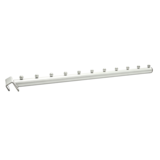 Bras perroquet blanc L 44 cm 11 picots pour barre de charge - Bras pour barre de charge