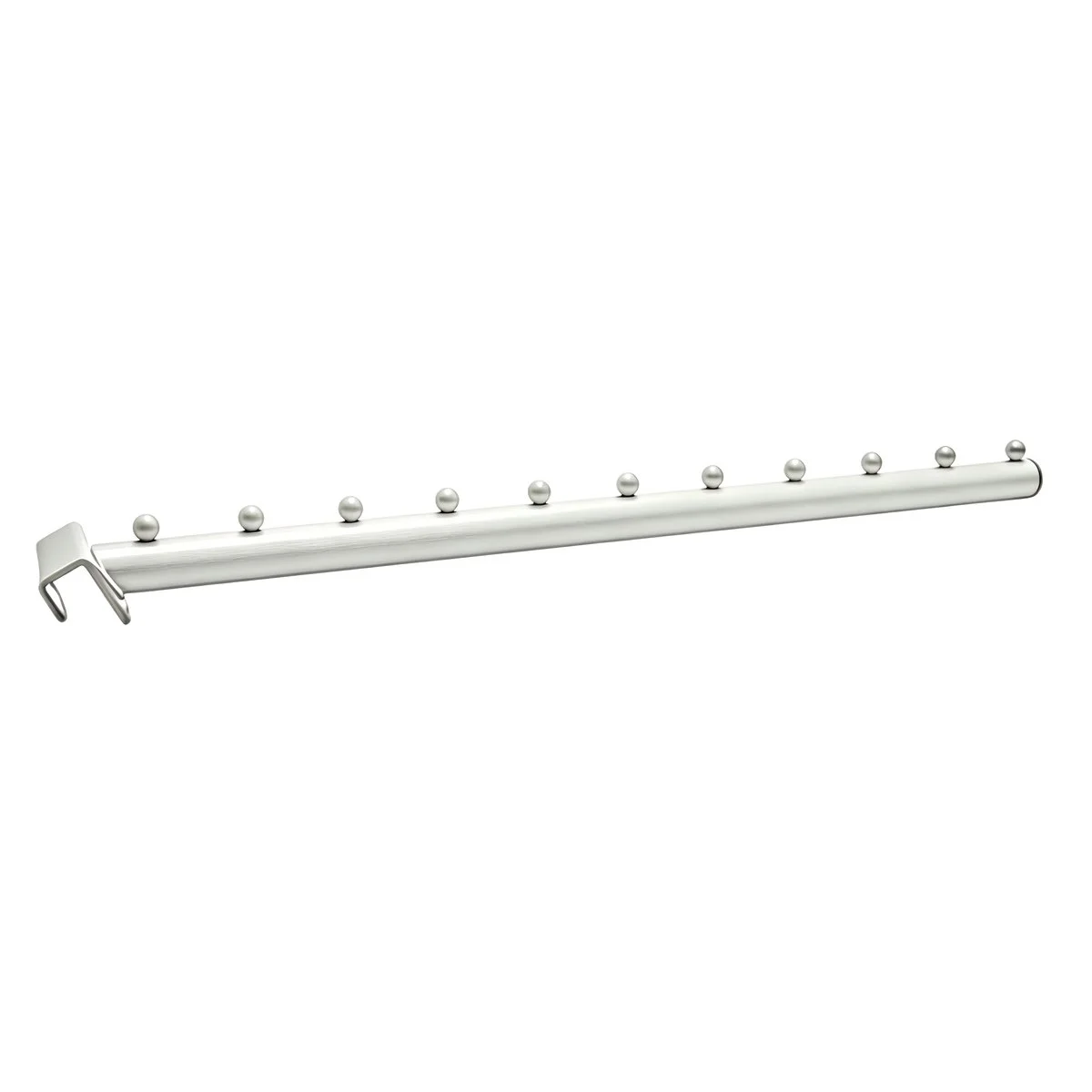 Bras perroquet blanc L 44 cm 11 picots pour barre de charge - Bras pour barre de charge