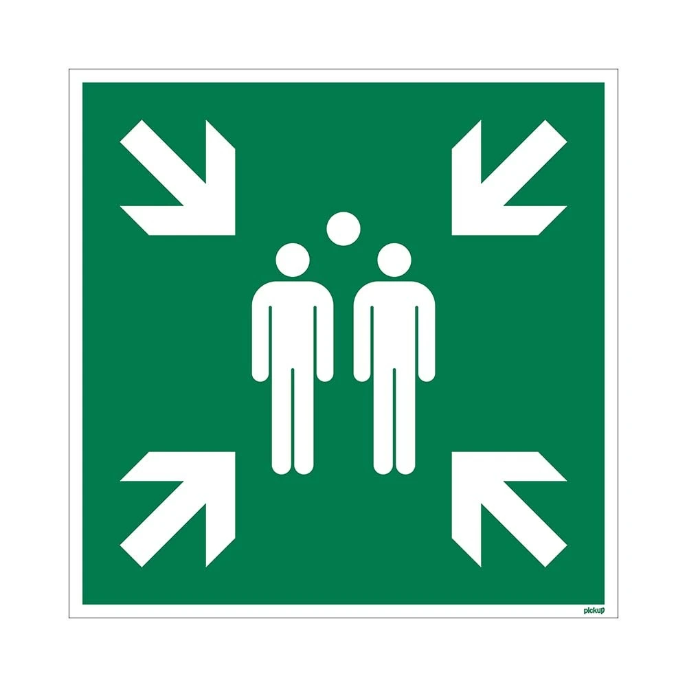 Panneau Point de Rassemblement 40x40cm polystyrène, l'unité - Signalétique de sécurité