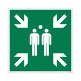 Panneau Point de Rassemblement 40x40cm polystyrène, l'unité - Signalétique de sécurité