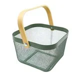 Panier métal mesh vert carré 8L - Paniers magasin