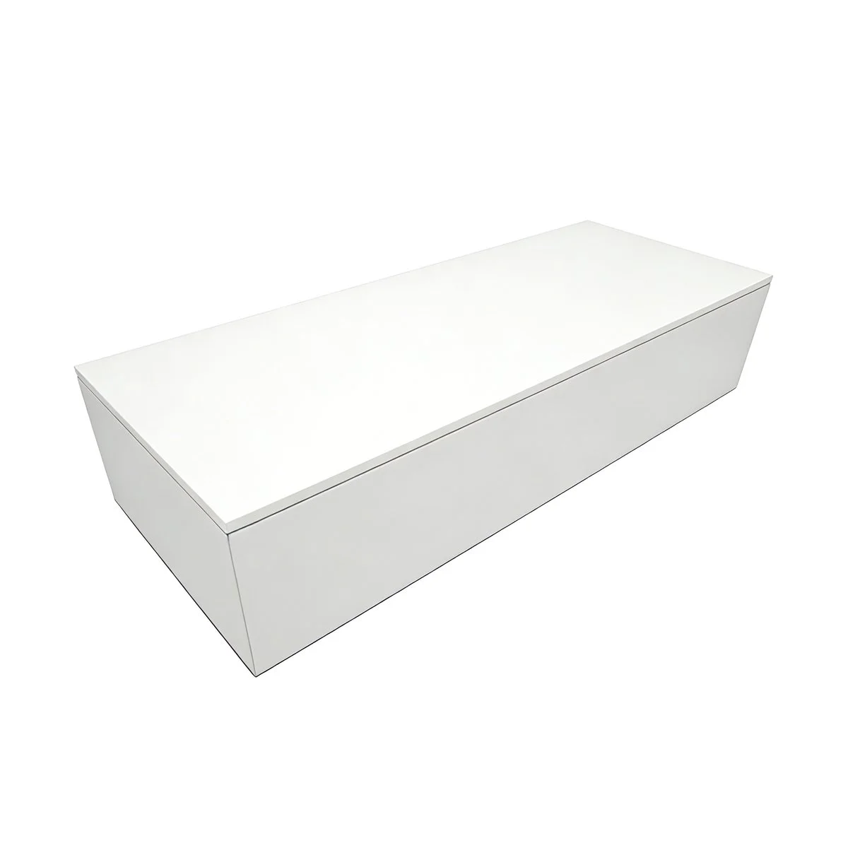 Podium vitrine bois blanc 120 x 50 x 25 cm - Socle vitrine - Podium de présentation magasin - Podiums de présentation, Présentoirs 3 niveaux