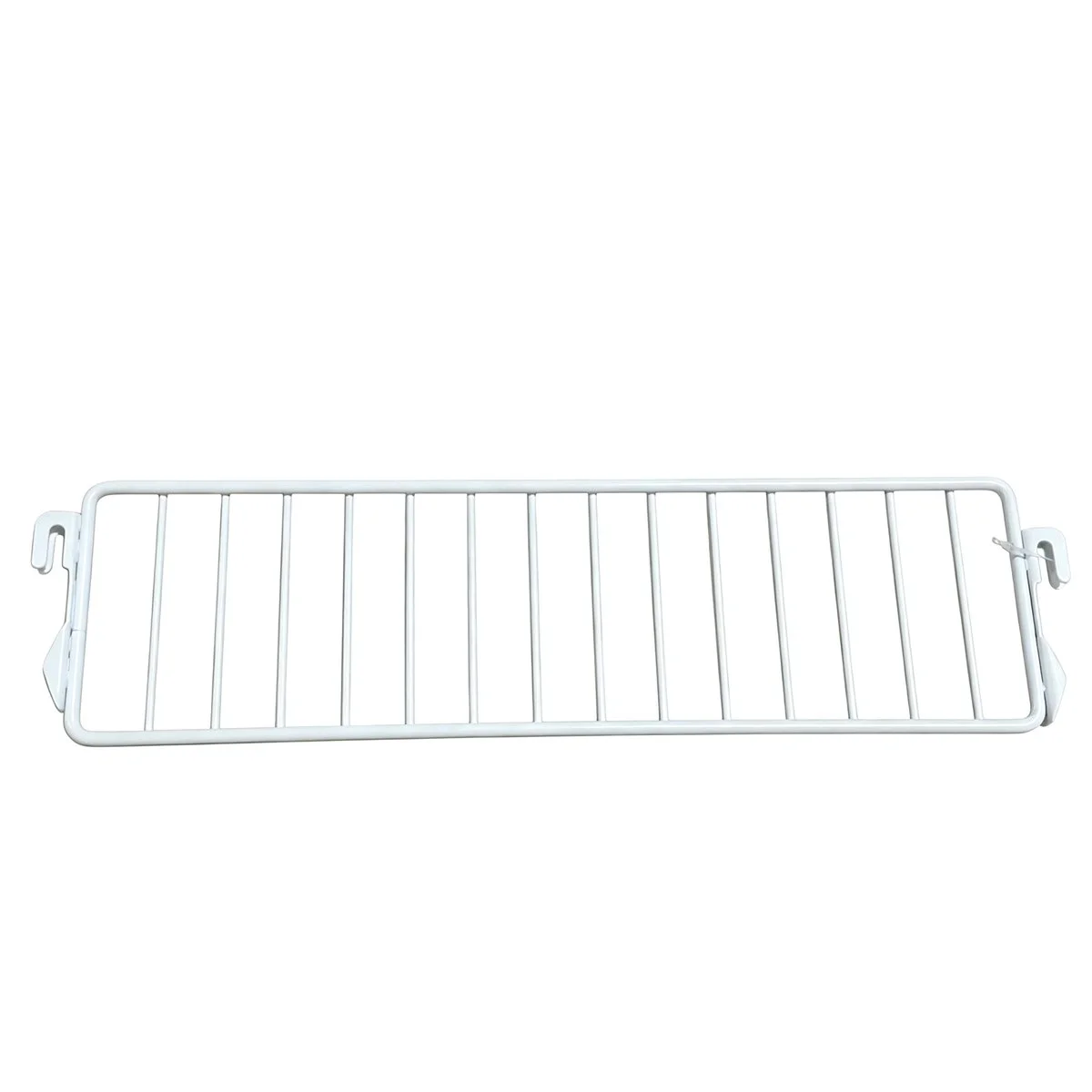 Séparateur grille pour tablette métallique 37 x 9,5 cm - Séparateur rayonnage - Diviseur grille - Blanc - Ligne Store blanc pas de 25 mm