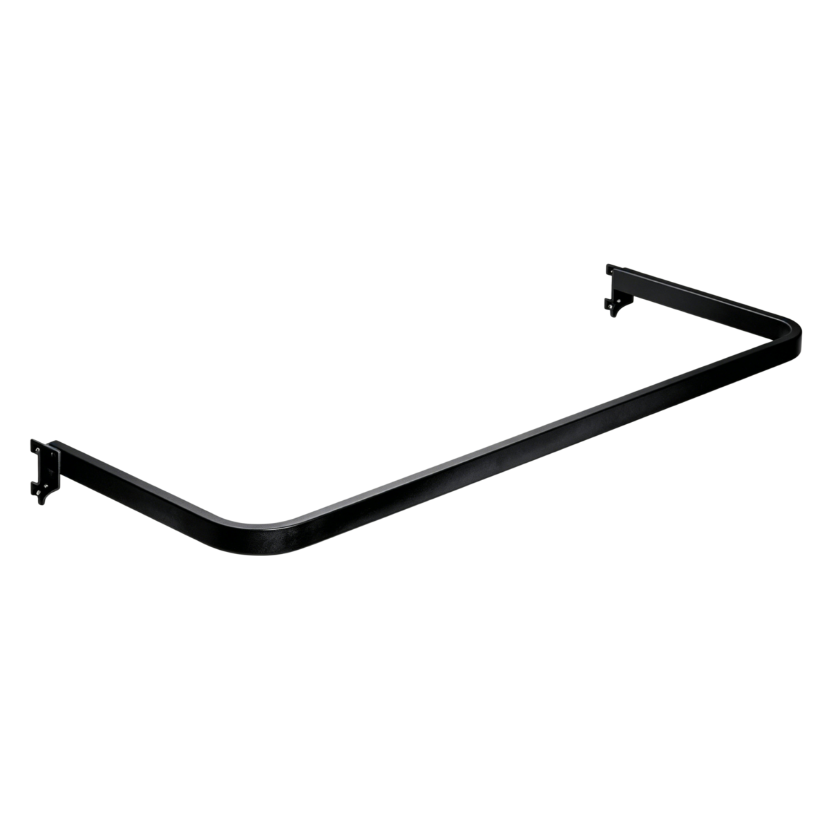 Barre guidon de penderie noire sablée L 133 x P 35 cm, pas de 25, pour barre de charge - Ligne Store noir Sablé pas de 25 mm