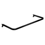 Barre guidon de penderie noire sablée L 133 x P 35 cm, pas de 25, pour barre de charge - Ligne Store noir pas de 25 mm