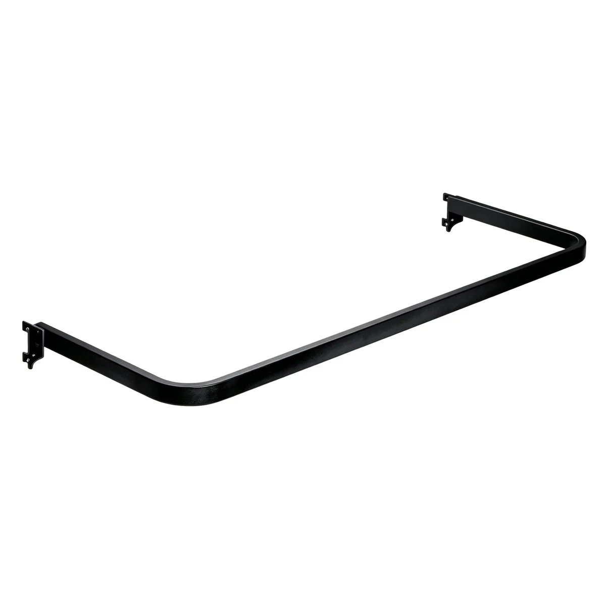 Barre guidon de penderie noire sablée L 133 x P 35 cm, pas de 25, pour barre de charge - Ligne Store noir Sablé pas de 25 mm