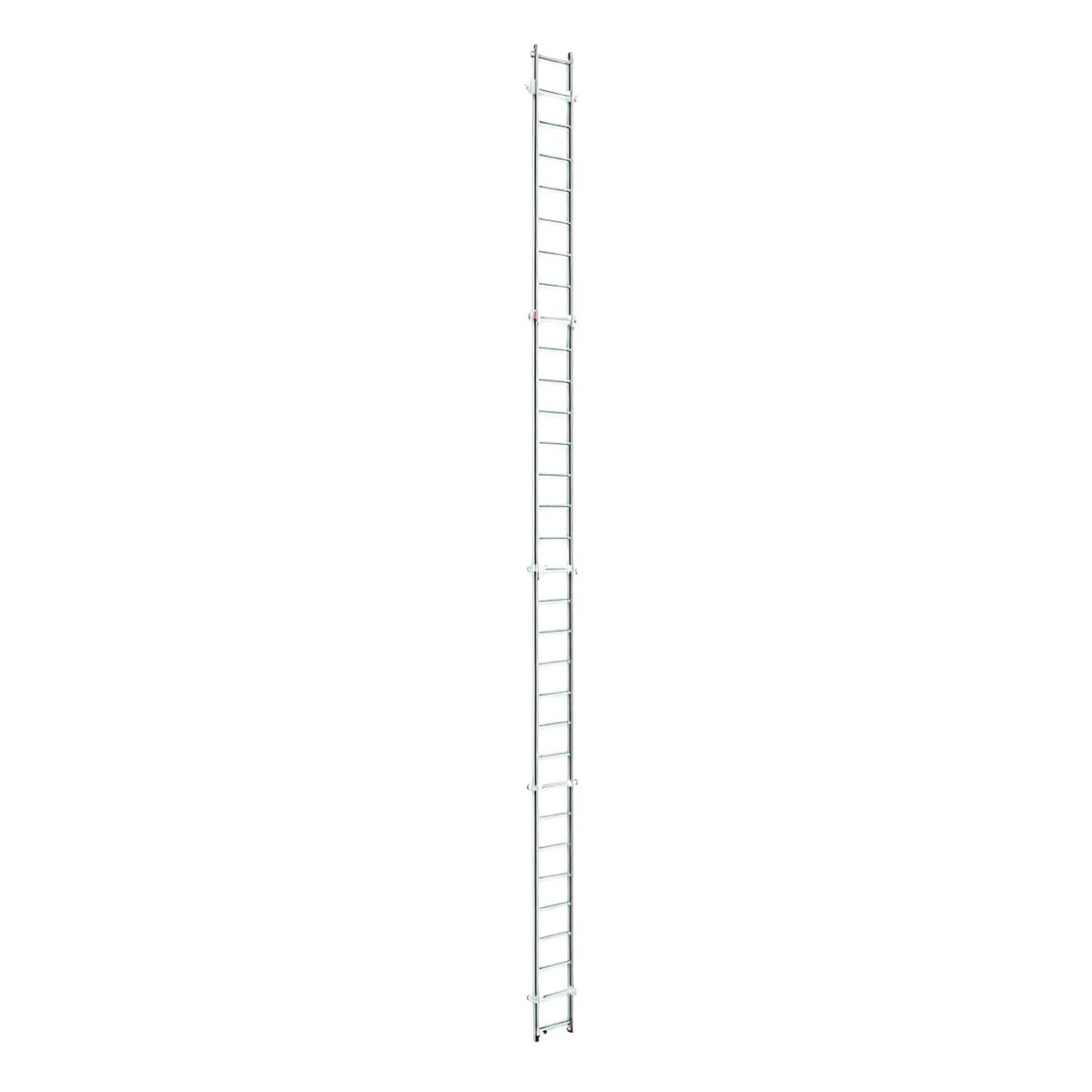 Échelle murale métal blanc sablé 240 cm – Crémaillère pour accessoires de panneaux rainurés - Échelles Wall