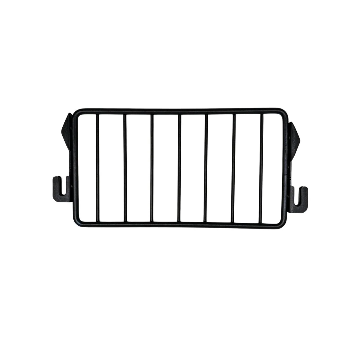 Séparateur grille pour tablette métallique 20 x 9,5 cm - Séparateur rayonnage - Diviseur grille - Noir - Ligne Store noir Sablé pas de 25 mm