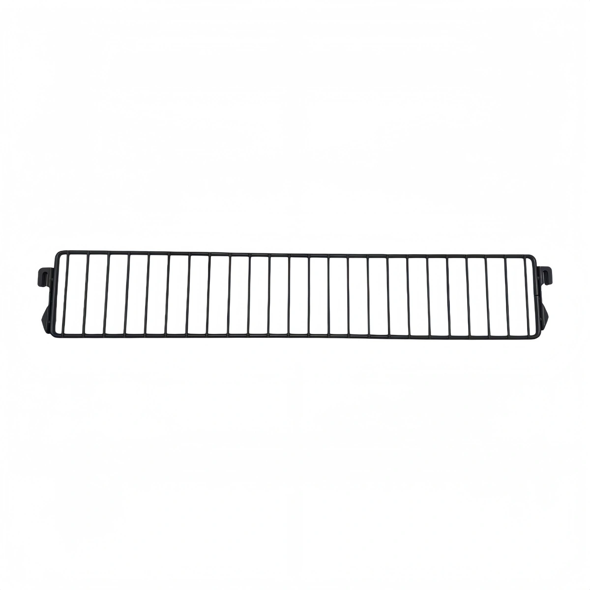 Séparateur grille pour tablette métallique 57 x 9,5 cm - Séparateur rayonnage - Diviseur grille - Noir - Ligne Store noir Sablé pas de 25 mm