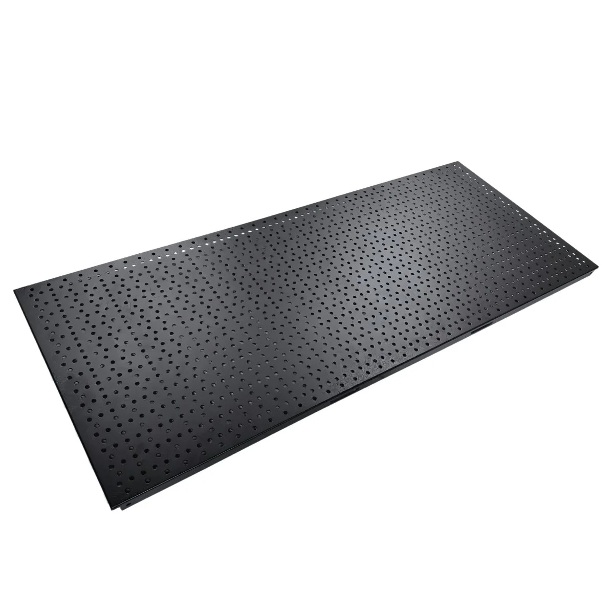 Fond perforé pour gondole 99,7 x 40 cm – Fond métal Square pour rayonnage magasin – Noir sablé - Ligne Square 25 noir