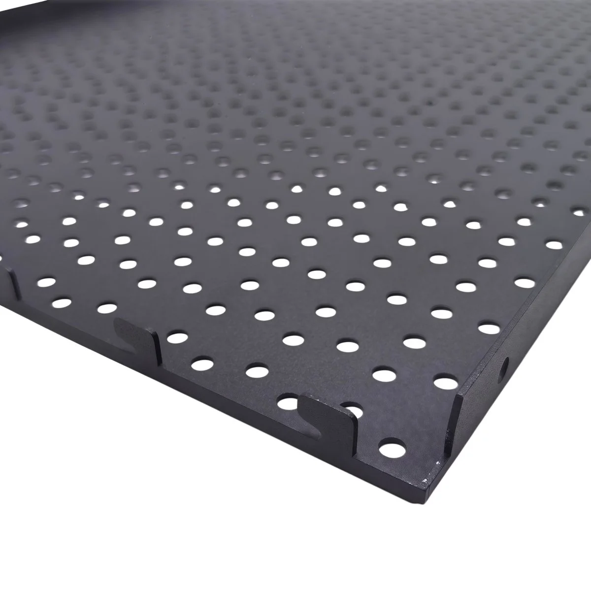 Fond perforé pour gondole 99,7 x 40 cm – Fond métal Square pour rayonnage magasin – Noir sablé - Ligne Square 25 noir-2