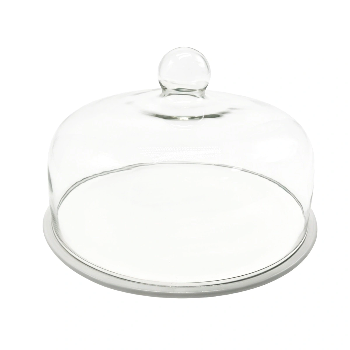 Plat de présentation sur pied céramique Ø 30,4 cm - Présentoir à gâteau - Blanc - Cloches à gâteaux, Présentoirs gâteaux-2