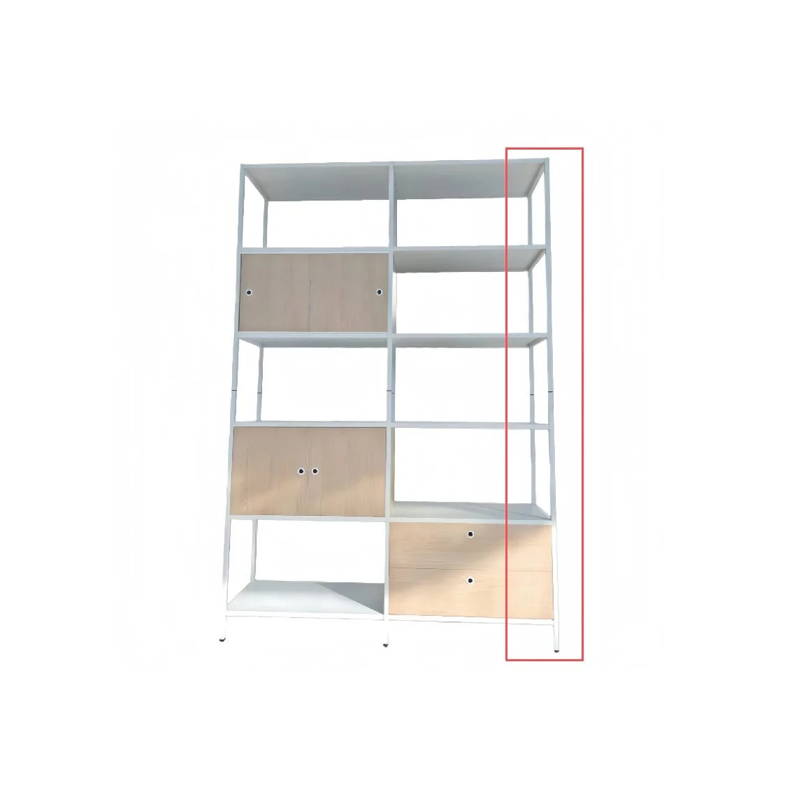 Montant métal 40 x 220 cm – Module pour étagère magasin - Blanc - Étagères magasins, Présentoirs bois-2