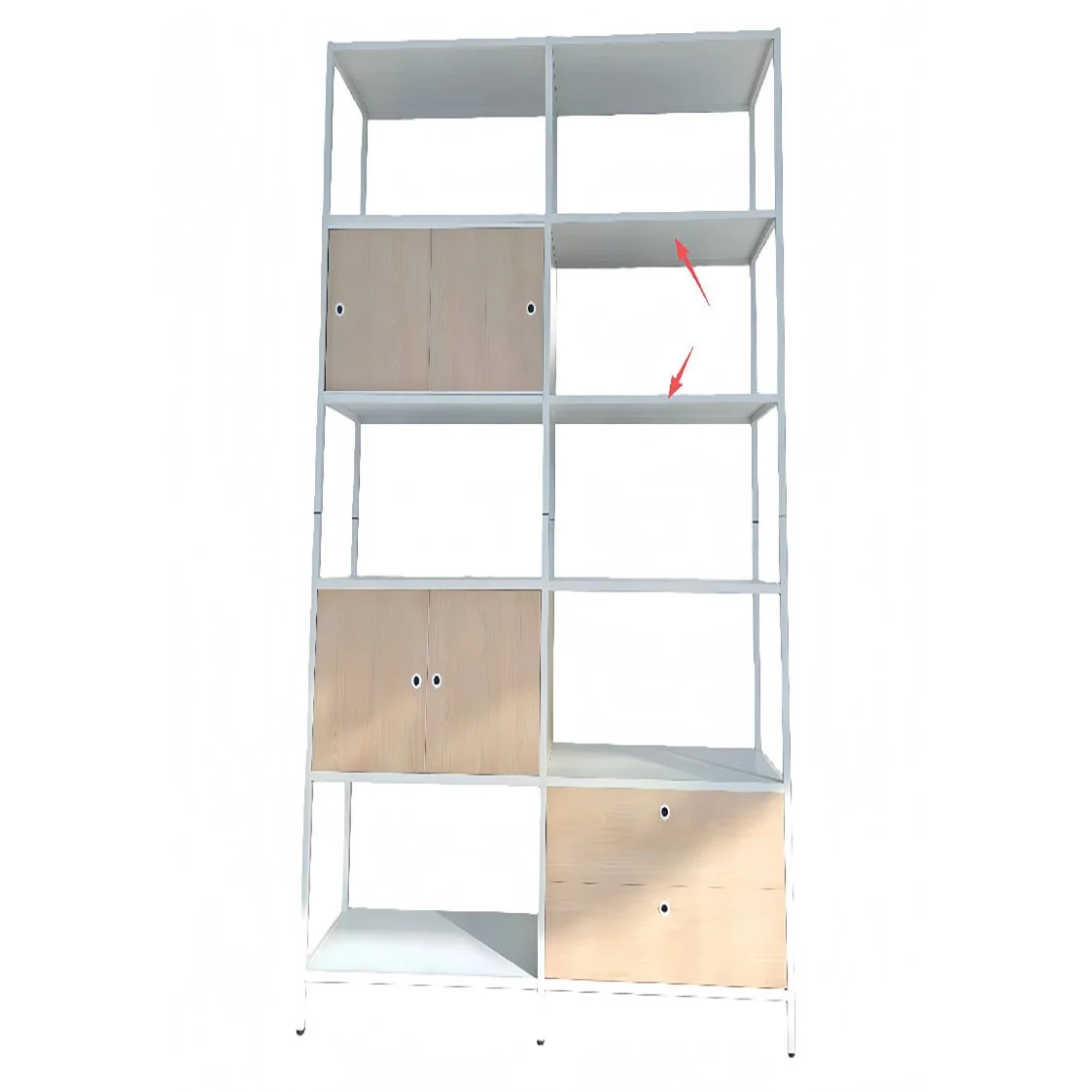 Tablette rayonnage métal 76 x 40 cm – Module pour étagère magasin - Blanc - Lot de 2 - Étagères magasins, Présentoirs bois-2