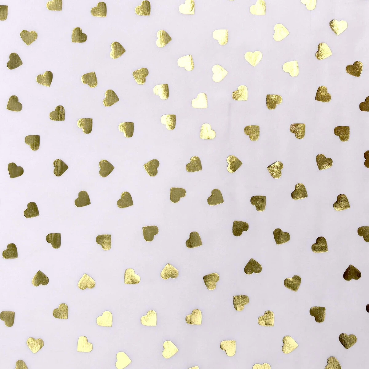 Papier de soie blanc cœurs or 17 g/m² 50 x 70 cm – Papier mousseline cadeau – Rame de 120 feuilles - Papiers de soie