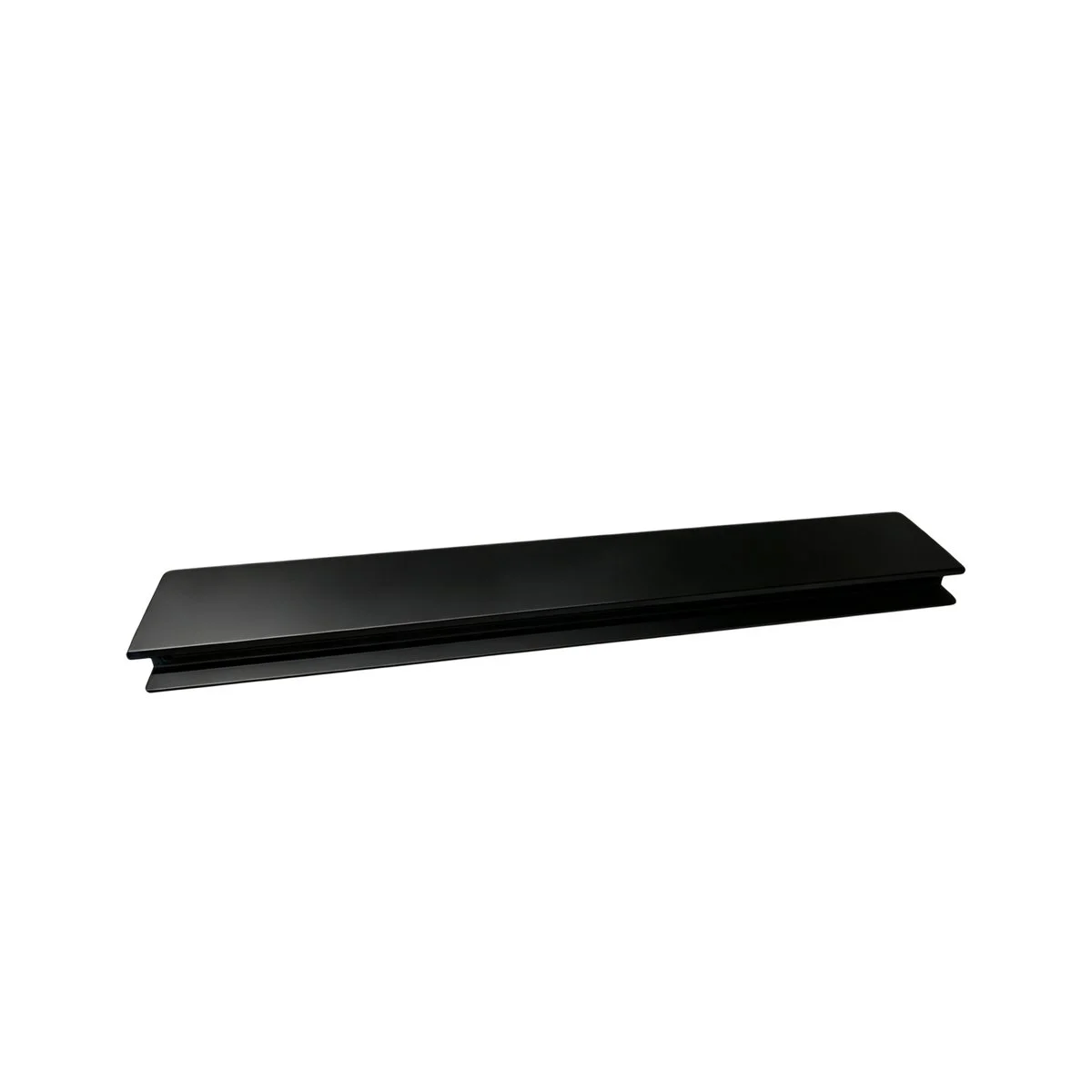 Lamelle fond rainuré Square noir L 60 x H 10 cm – Fond rainuré noir pour agencement de boutique - Ligne Square 25 noir