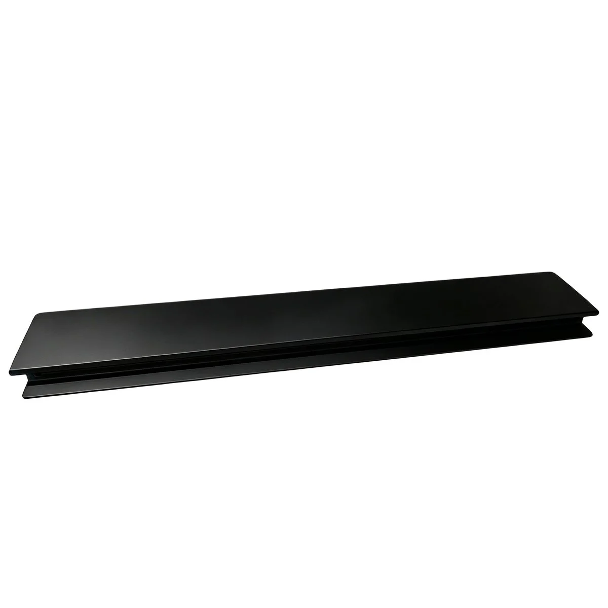 Lamelle fond rainuré Square noir L 100 x H 10 cm – Fond rainuré noir 1 m pour mur d'exposition - Ligne Square 25 noir