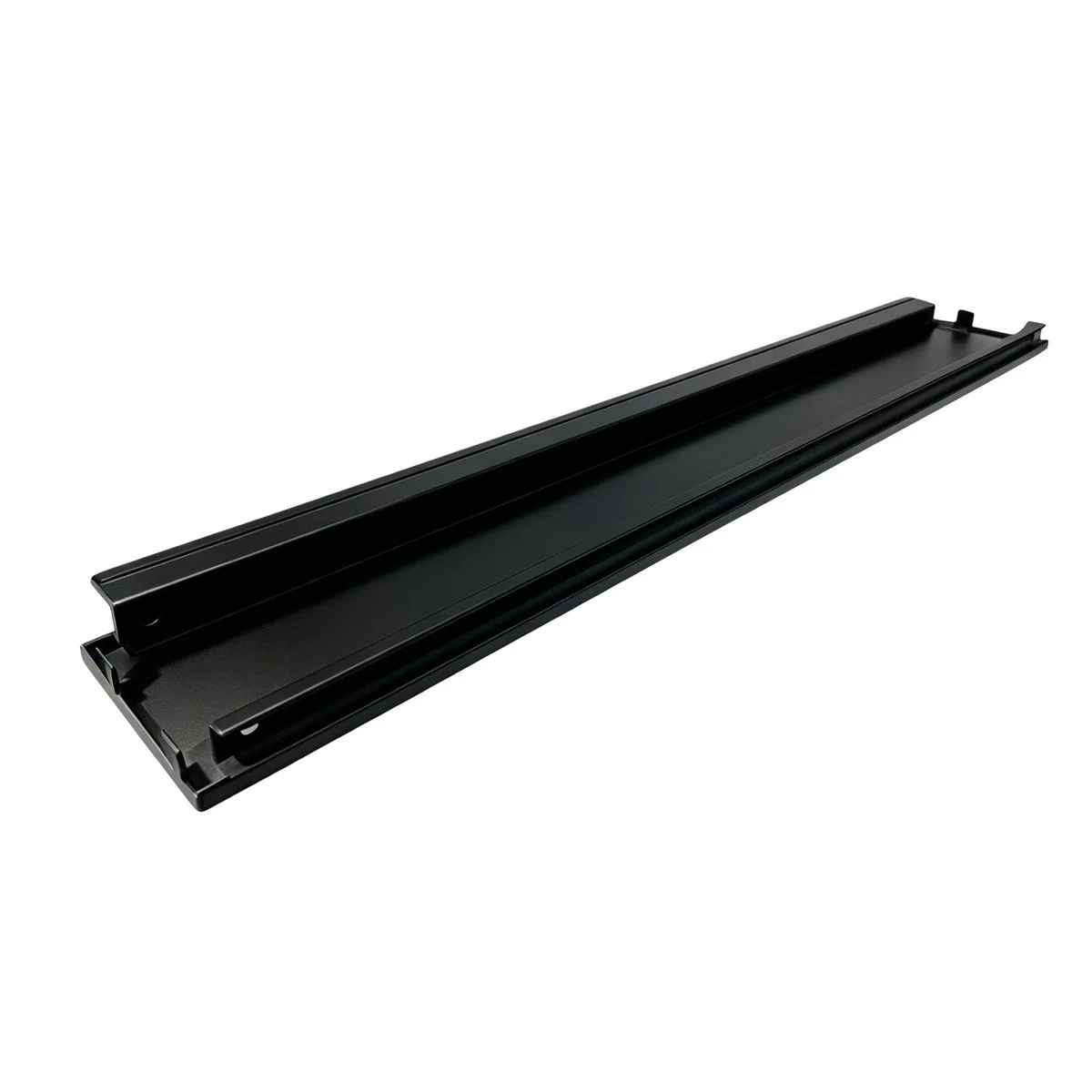 Lamelle fond rainuré Square noir L 100 x H 10 cm – Fond rainuré noir 1 m pour mur d'exposition - Ligne Square 25 noir-2