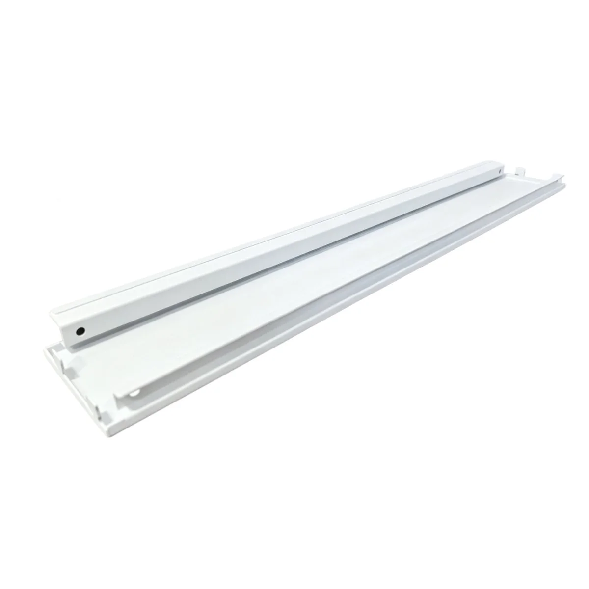 Lamelle fond rainuré Square blanc L 100 x H 10 cm – Fond rainuré grande largeur pour linéaire magasin - Ligne Square 25 blanc-2