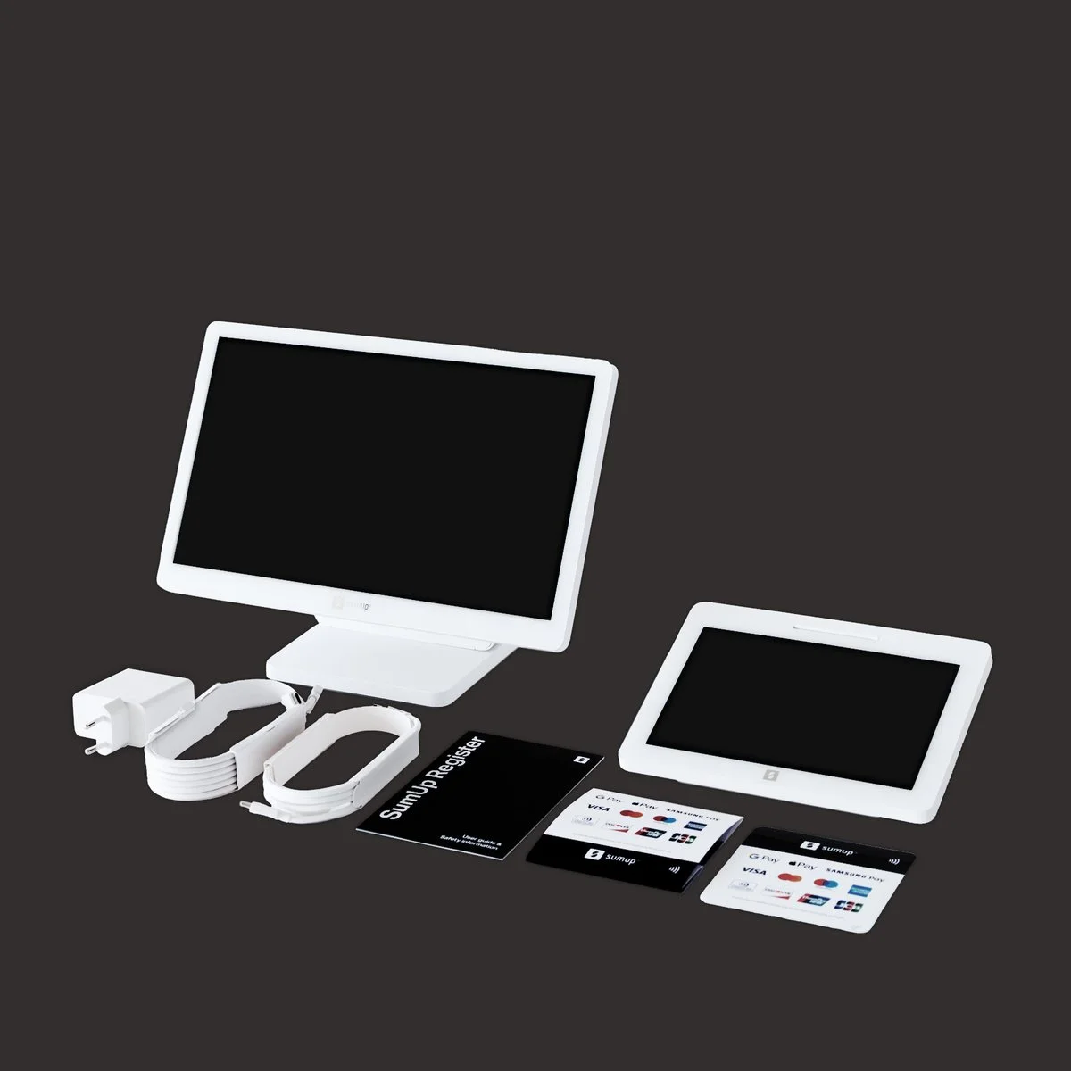 Caisse enregistreuse SumUp double écran tactile – Caisse tout-en-un blanche avec écran client pour commerce et restauration - Caisses enregistreuses-6