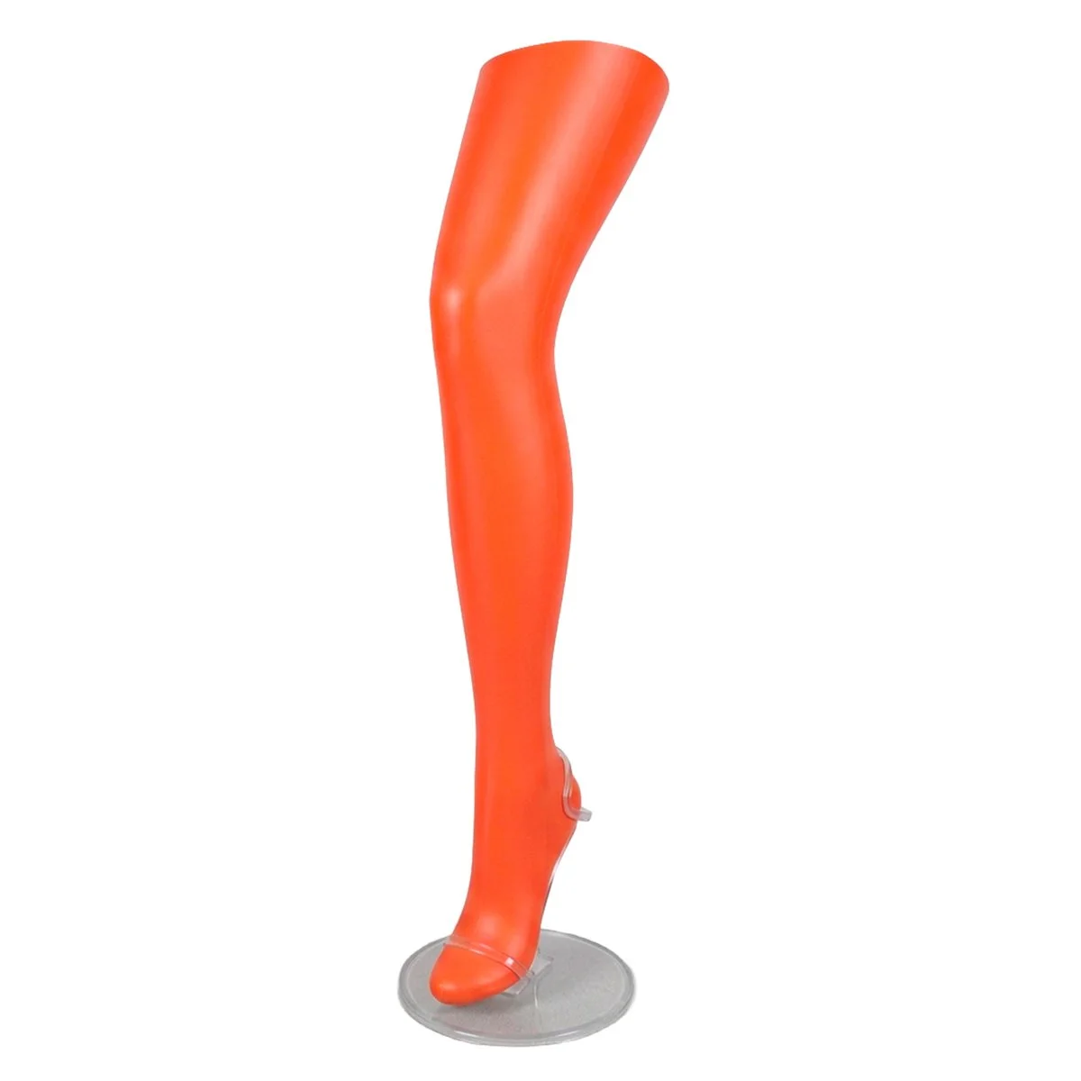 Jambe mannequin femme sur socle H 67 cm PEHD – Présentoir bas, collants et lingerie – Corail - Jambes et pieds