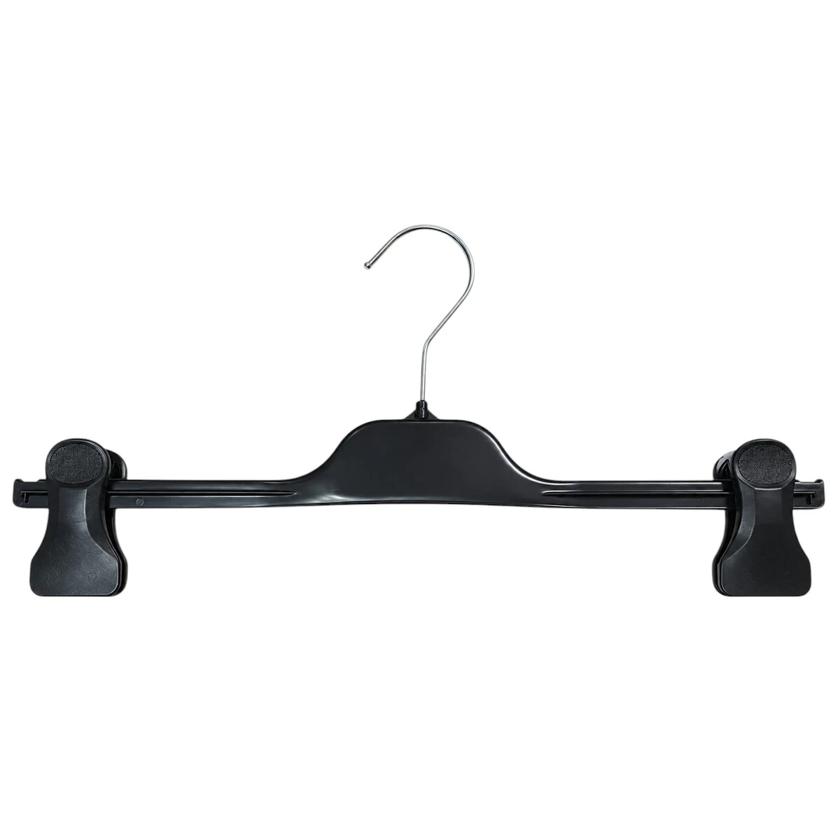 Cintre à pinces noir plastique 36 cm - Cintre pantalon - Cintre jupe - Lot de 100 - Cintres à pinces