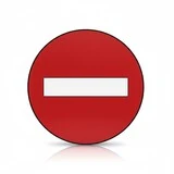 Autocollant sens interdit ø 125 mm PVC souple – Sticker pour panneau de portillon de guidage magasin - Encaissement, Sécurité