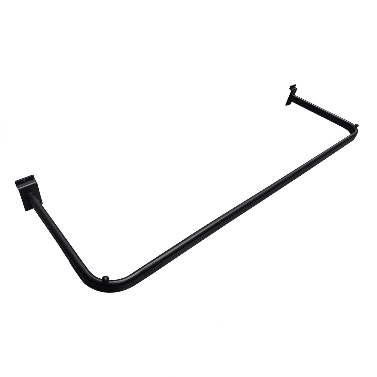 Barre penderie déportée noir pour panneau rainuré L 110 x P 30 cm – Guidon de penderie métal noir - Penderies pour panneaux rainurés