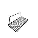 Tablette fil pour présentoir grille 30 x 14 cm - Tablette pour grille d'exposition - Noir - Tablettes, Corbeilles et Porte visuels pour grilles
