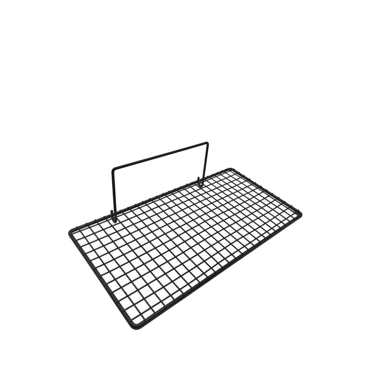 Tablette fil pour présentoir grille 40 x 20 cm - Tablette pour grille d'exposition - Noir - Tablettes, Corbeilles et Porte visuels pour grilles