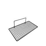 Tablette fil pour présentoir grille 40 x 20 cm - Tablette pour grille d'exposition - Noir - Tablettes, Corbeilles et Porte visuels pour grilles