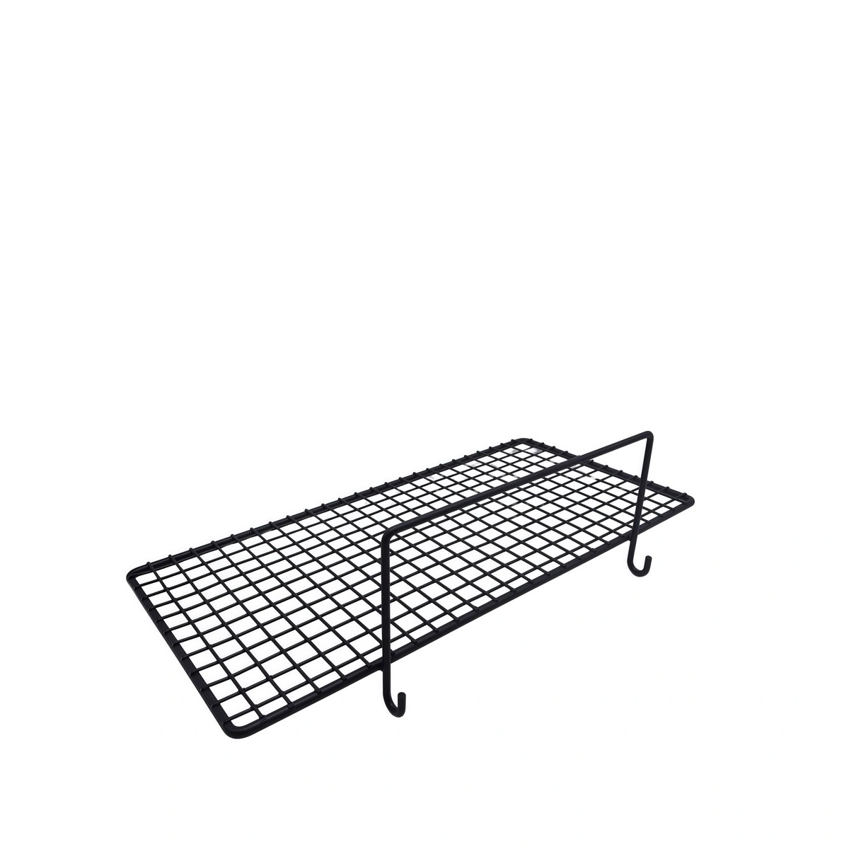 Tablette fil pour présentoir grille 40 x 20 cm - Tablette pour grille d'exposition - Noir - Tablettes, Corbeilles et Porte visuels pour grilles-2
