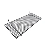 Tablette fil pour présentoir grille 80 x 32 cm - Tablette pour grille d'exposition - Noir - Tablettes, Corbeilles et Porte visuels pour grilles