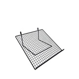 Tablette fil inclinée pour présentoir grille 35 x 35 cm - Tablette pour grille d'exposition - Noir - Tablettes, Corbeilles et Porte visuels pour grilles