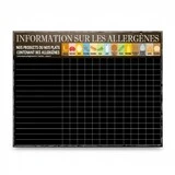 Panneau d'information allergènes 60 x 45 cm – Tableau 14 allergènes à compléter au feutre craie - Affichage Prix et tarifs