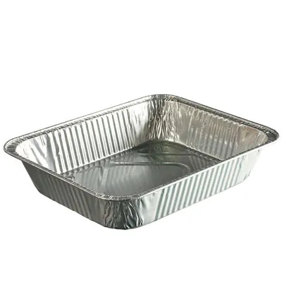 Barquette aluminium 3600 ml 32,2 x 26,2 x 6 cm - Plat aluminium - Moule aluminium - Lot de 100 - Moules jetables, Caissettes papier